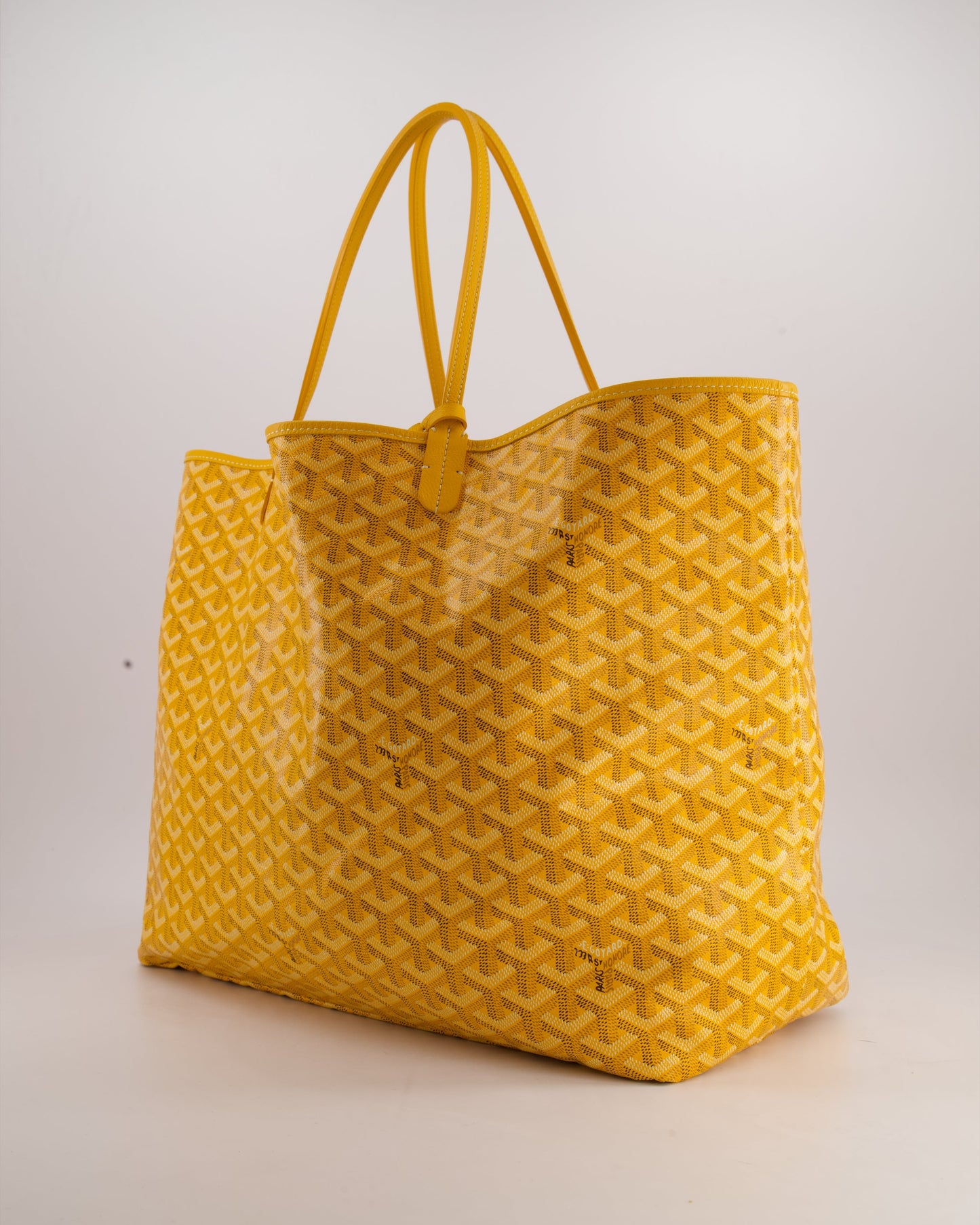 Goyard Saint Louis GM Yellow Personalised Shoulder Tote Bag