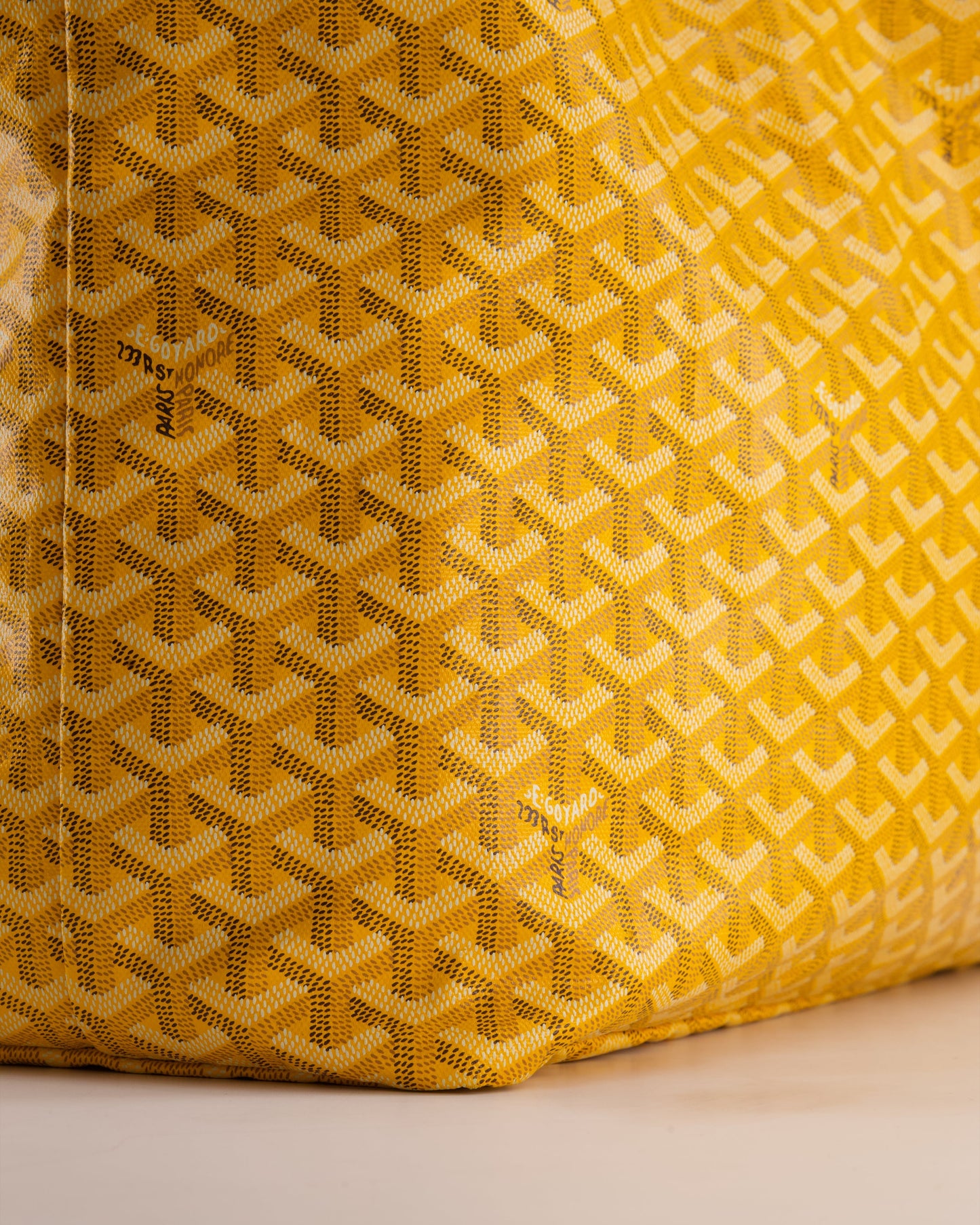 Goyard Saint Louis GM Yellow Personalised Shoulder Tote Bag