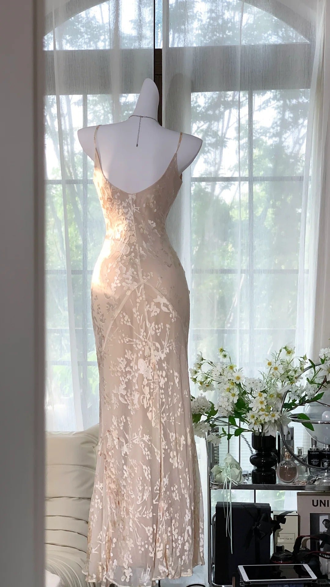 Elegant Pink Chiffon Mermaid Strap Evening Gown Prom Dress P3254