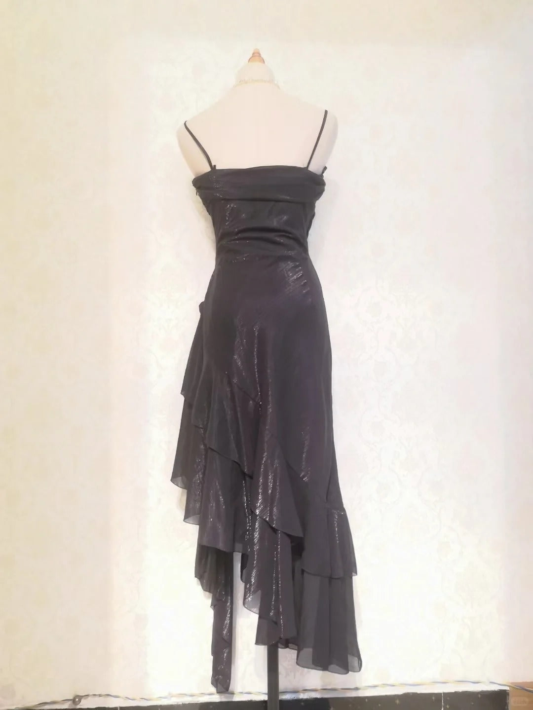 Beautiful Mermaid Spaghetti Strap Ice Blue Irregular Skirt Homecoming Dress P3365