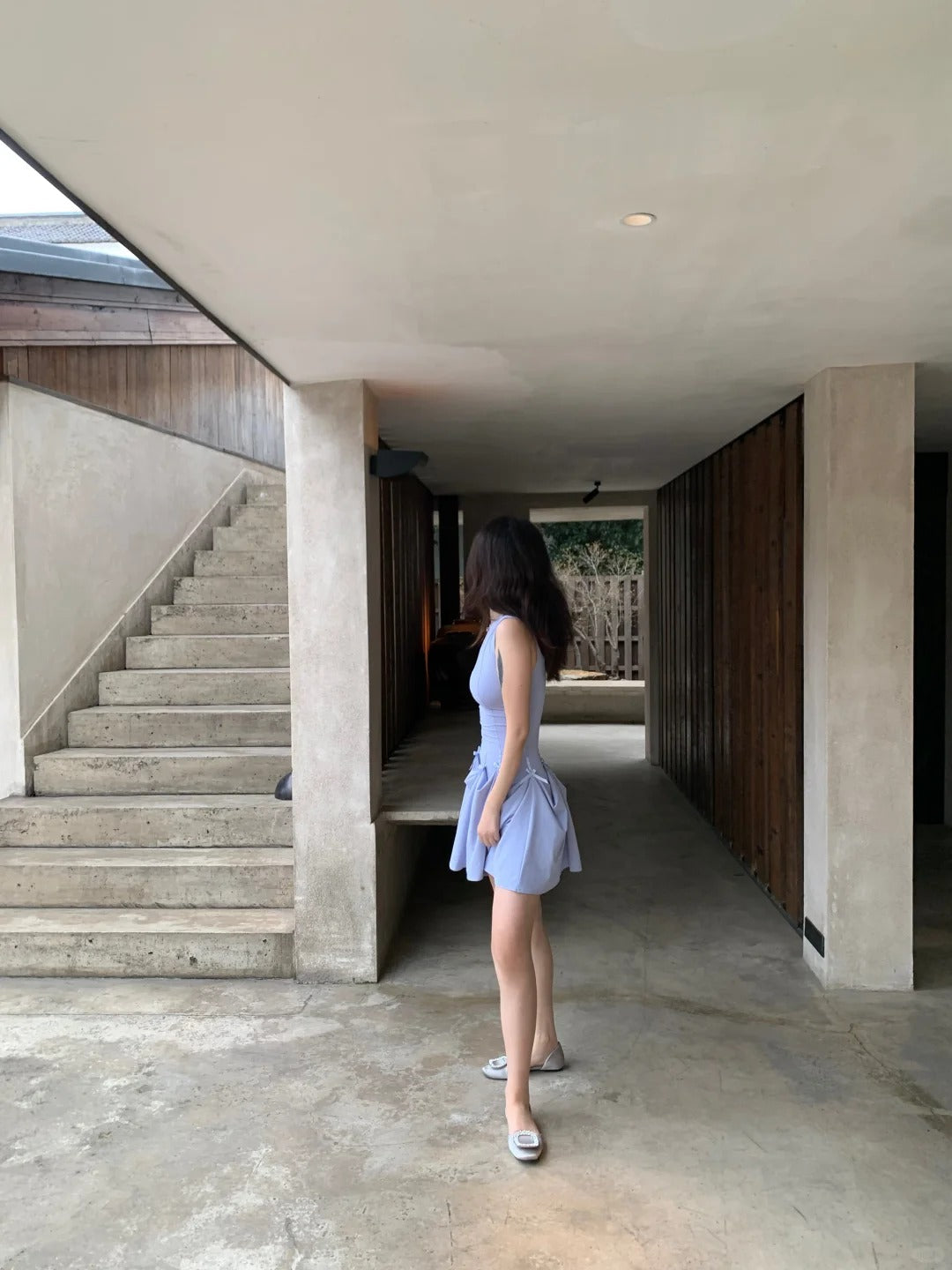 Elegant Lilac Round Neck Sleeveless High Elastic A-Line Mini Birthday Party Homecoming Dress P3485