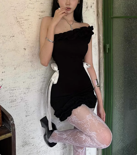 French Style Beautiful Butterfly Strap Design Off-shoulder 17th Birthday Homecoming Dress P3559