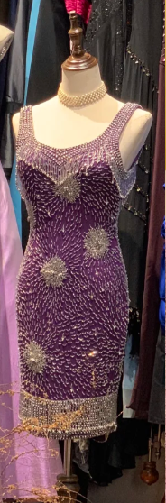 Charming Purple Heavy Work Luxury Beaded Slim Fit 17th Birthday Homecoming Dress P3560