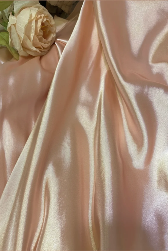 Sweet Pink 3D Rose V-Neck Satin Long Prom Dress P3762