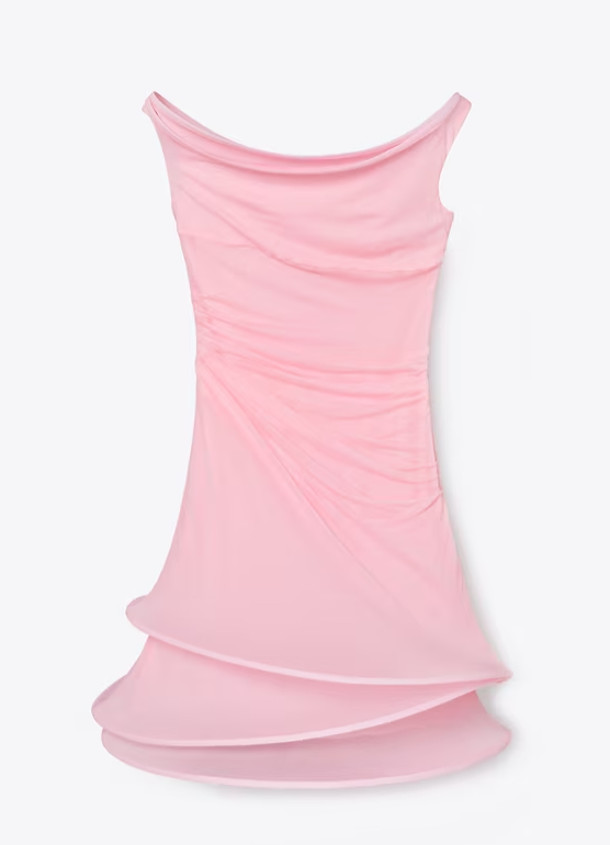 Designer Pink Off-the-shoulder Waist 16th Birthday Homecoming Dress P3886