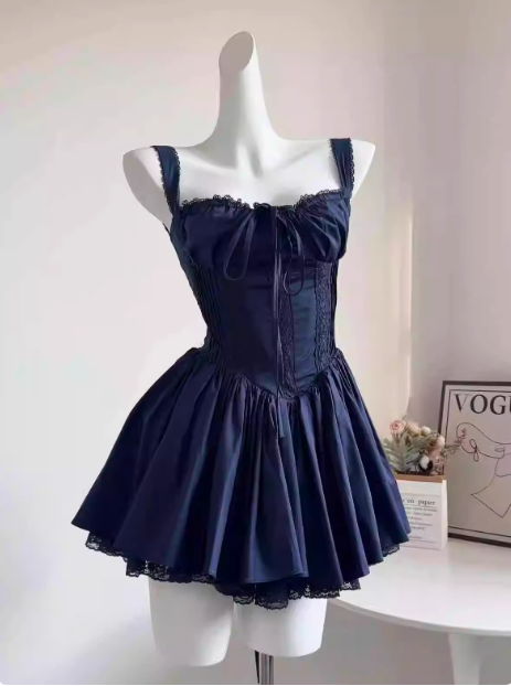 Sweet Fishbone Suspender Princess Birthday Tutu Homecoming Dress P3975