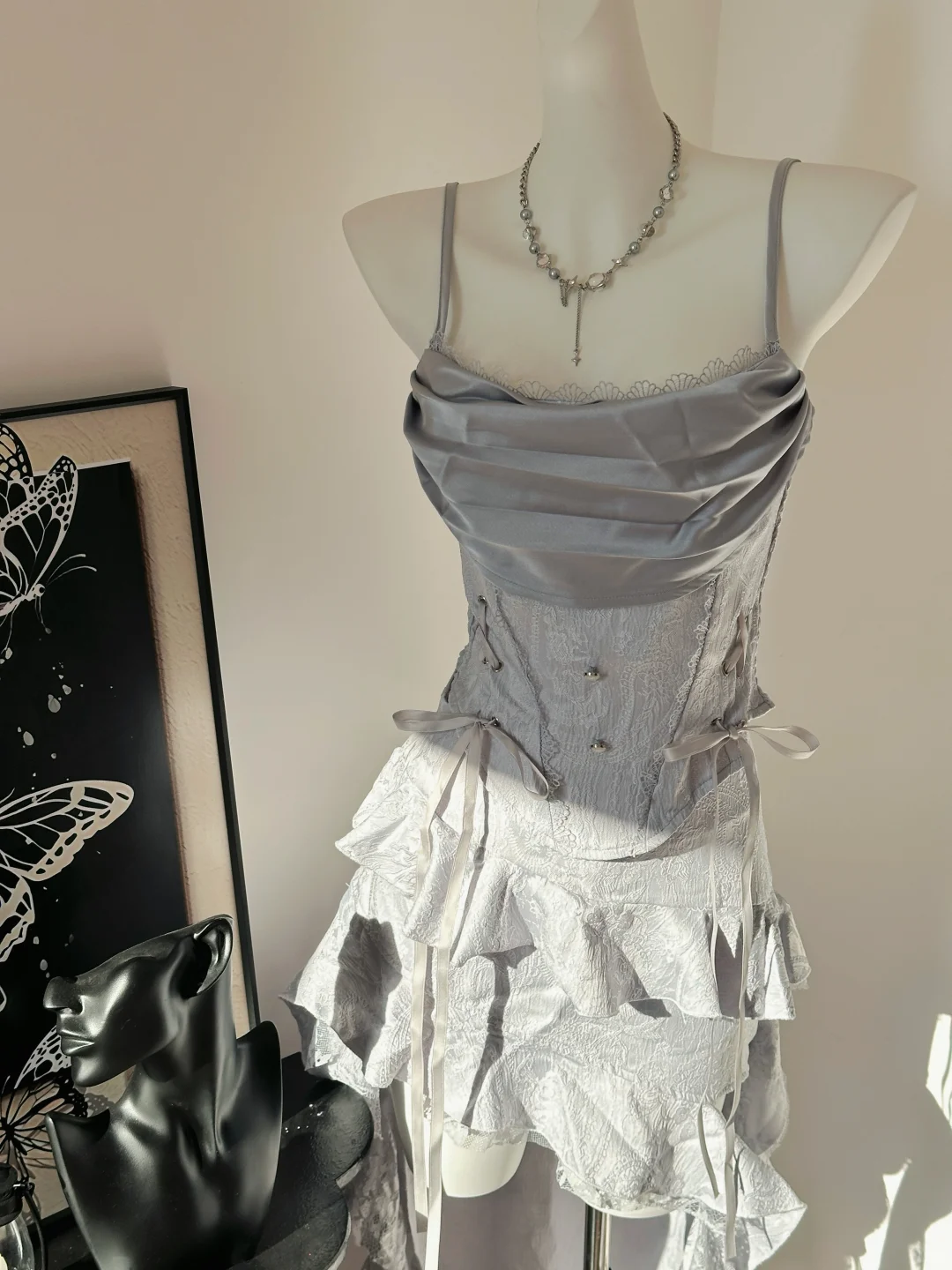 Elegant Spaghetti Straps Ruffles Short 8th Grade Homecoming Dress Short Party Dress S632