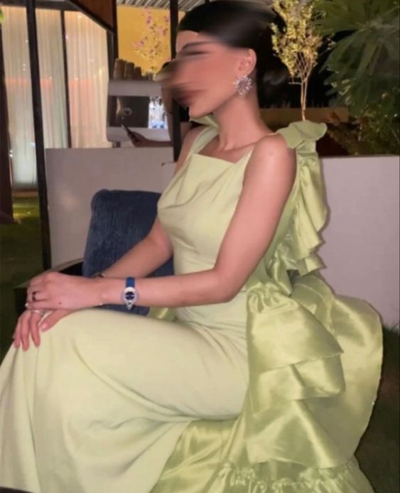 Glamorous Ball Gown Straps Backless Sage Green Long Prom Dress P962