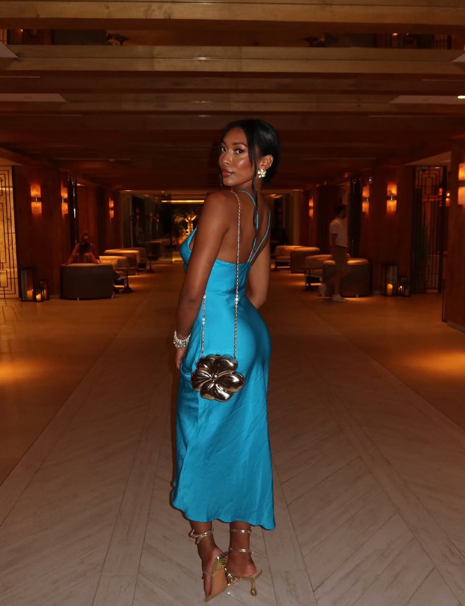 Sexy Sheath Spaghetti Strap Blue Satin Prom Dress Evening Dress SH2243