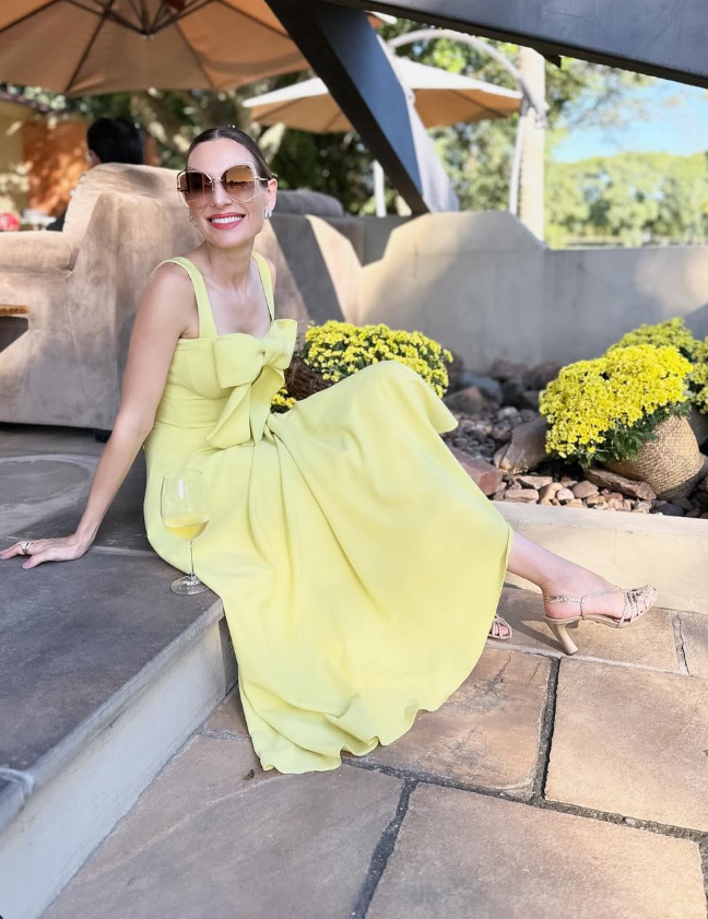 Yellow A Line Straps Satin Prom Dress Evening Dress with Bow SH2069