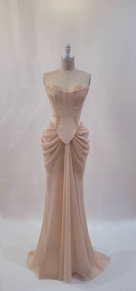 Pink vintage elegant beaded A-line lace ball gown evening dress gh2926