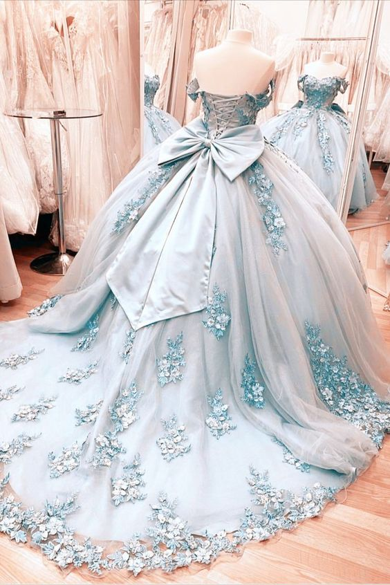 Princess Quinceanera Dresses Off Shoulder Ball Gown Sweet 15th Birthday