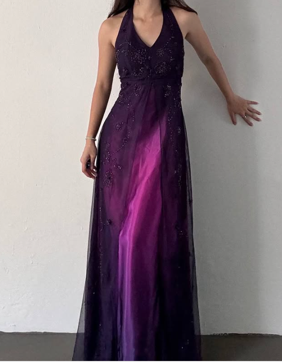 Purple Elegant Fashion Exquisite Strap Long Tulle Ball Gown Evening Dress Party Dress Prom Dress gh3589