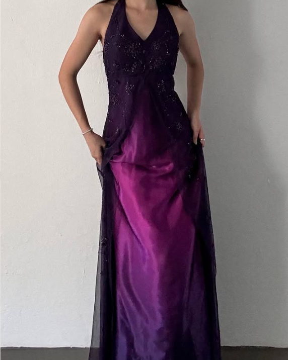 Purple Elegant Fashion Exquisite Strap Long Tulle Ball Gown Evening Dress Party Dress Prom Dress gh3589