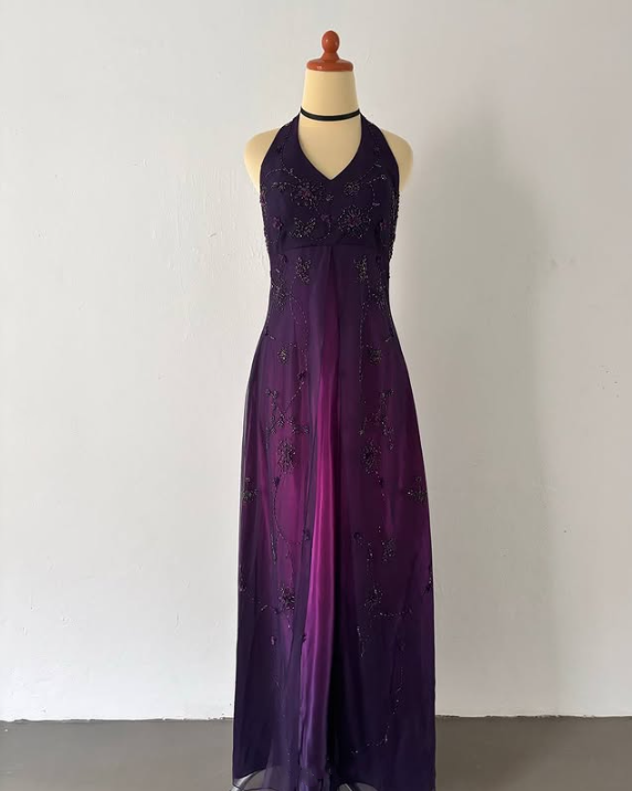 Purple Elegant Fashion Exquisite Strap Long Tulle Ball Gown Evening Dress Party Dress Prom Dress gh3589