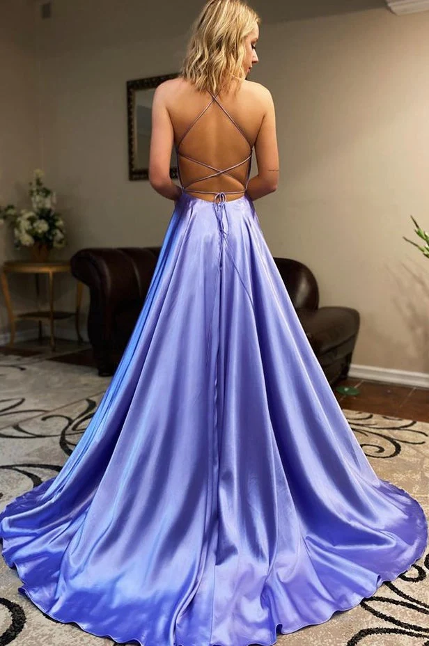 V-neck Simple Long Prom Dresses,Formal Dresses gh863