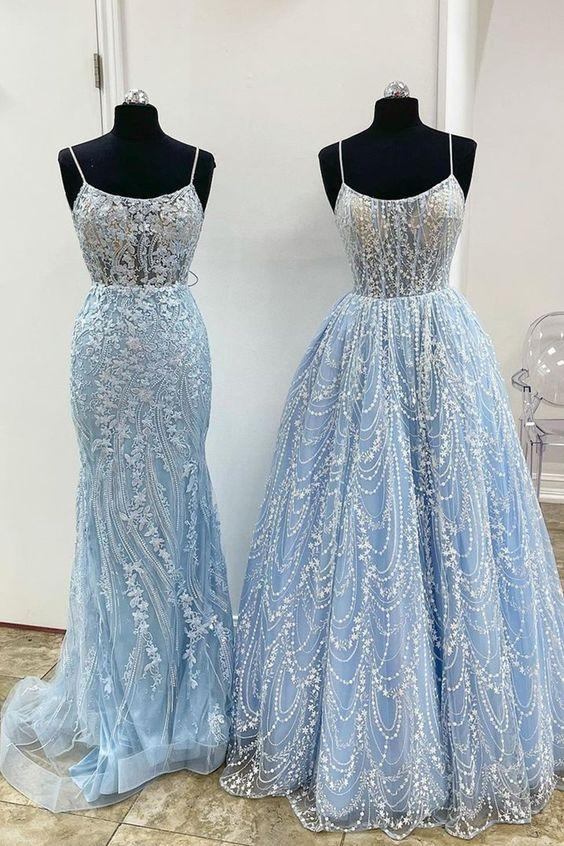 Princess A-line Light Blue Formal Dress Prom Dresses gh1169