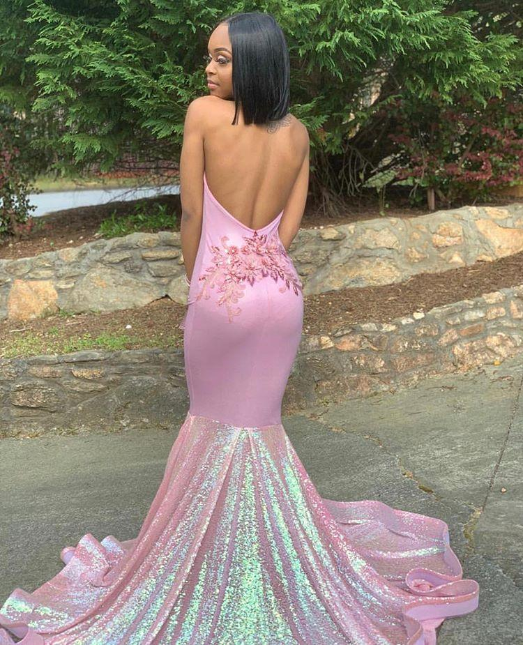 Pink Sweep Train mermaid Formal Prom Dress, Evening Dress gh1787