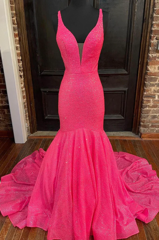 Mermaid sequins long prom dress evening dress gh2301
