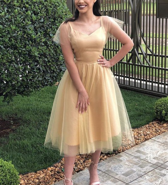 Champagne Party Gown Prom Dress fg2605