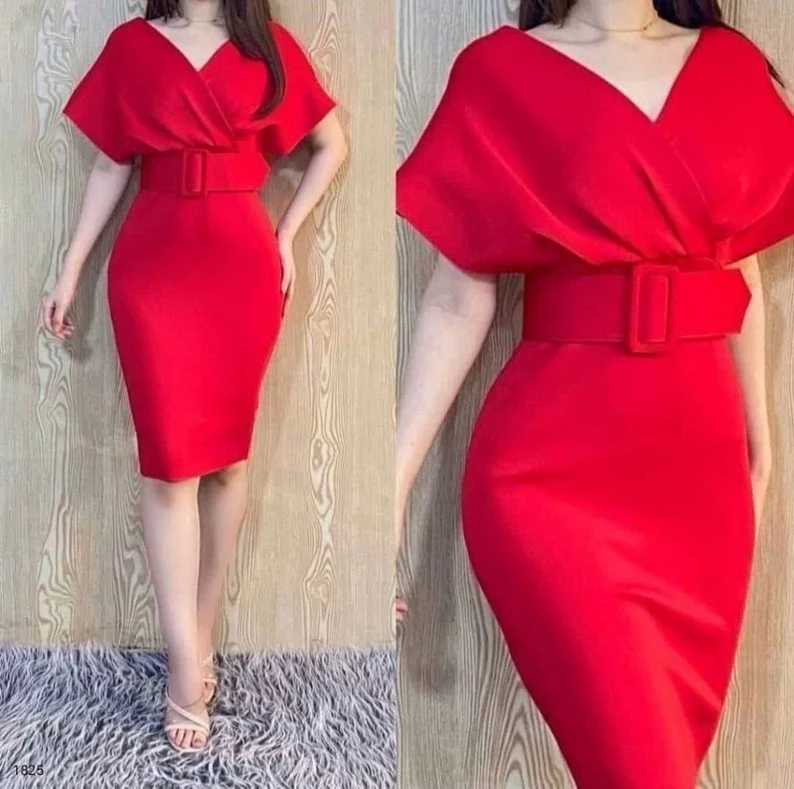 Engagement Dress, Cocktail Midi Dress, Formal Dress, Midi Prom Dress fg2855