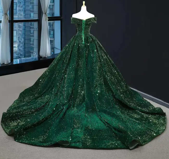 Unique a line long prom dress, green long evening dress cg21447