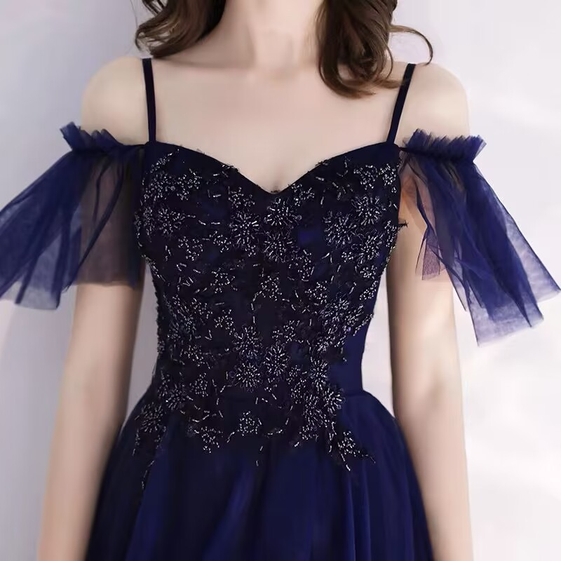 navy blue evening dress Prom Dress cg16223