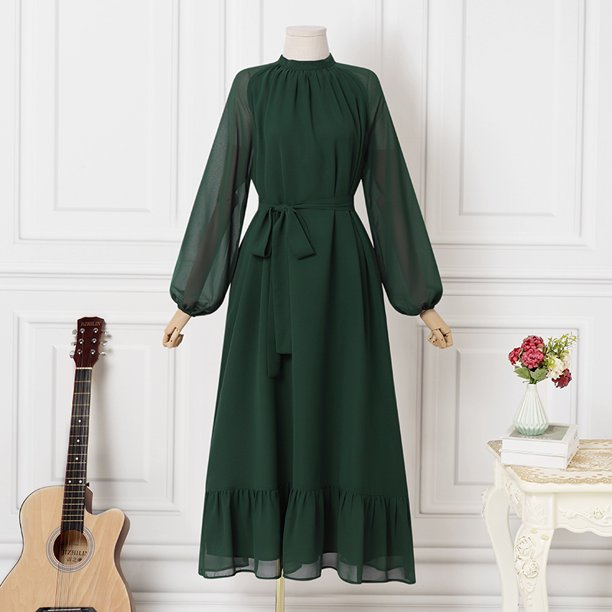 long sleeves evening dress, prom dress cg19604