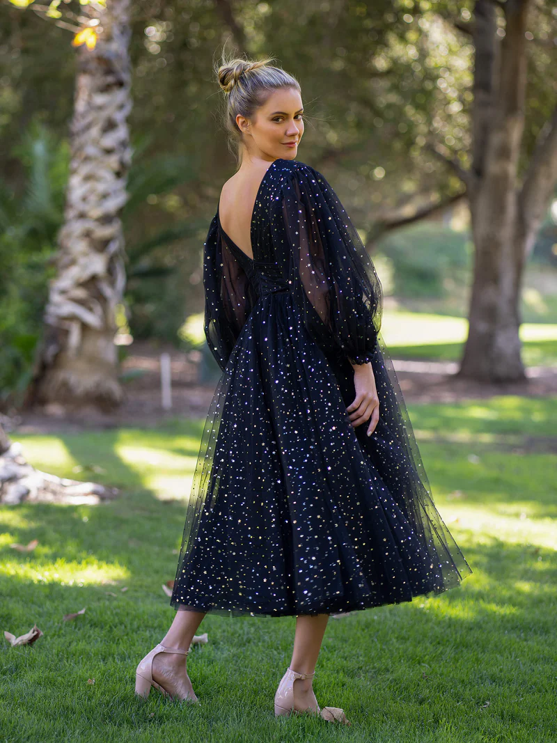 V neck tulle a line Prom Dresses sequins evening dress gh2672