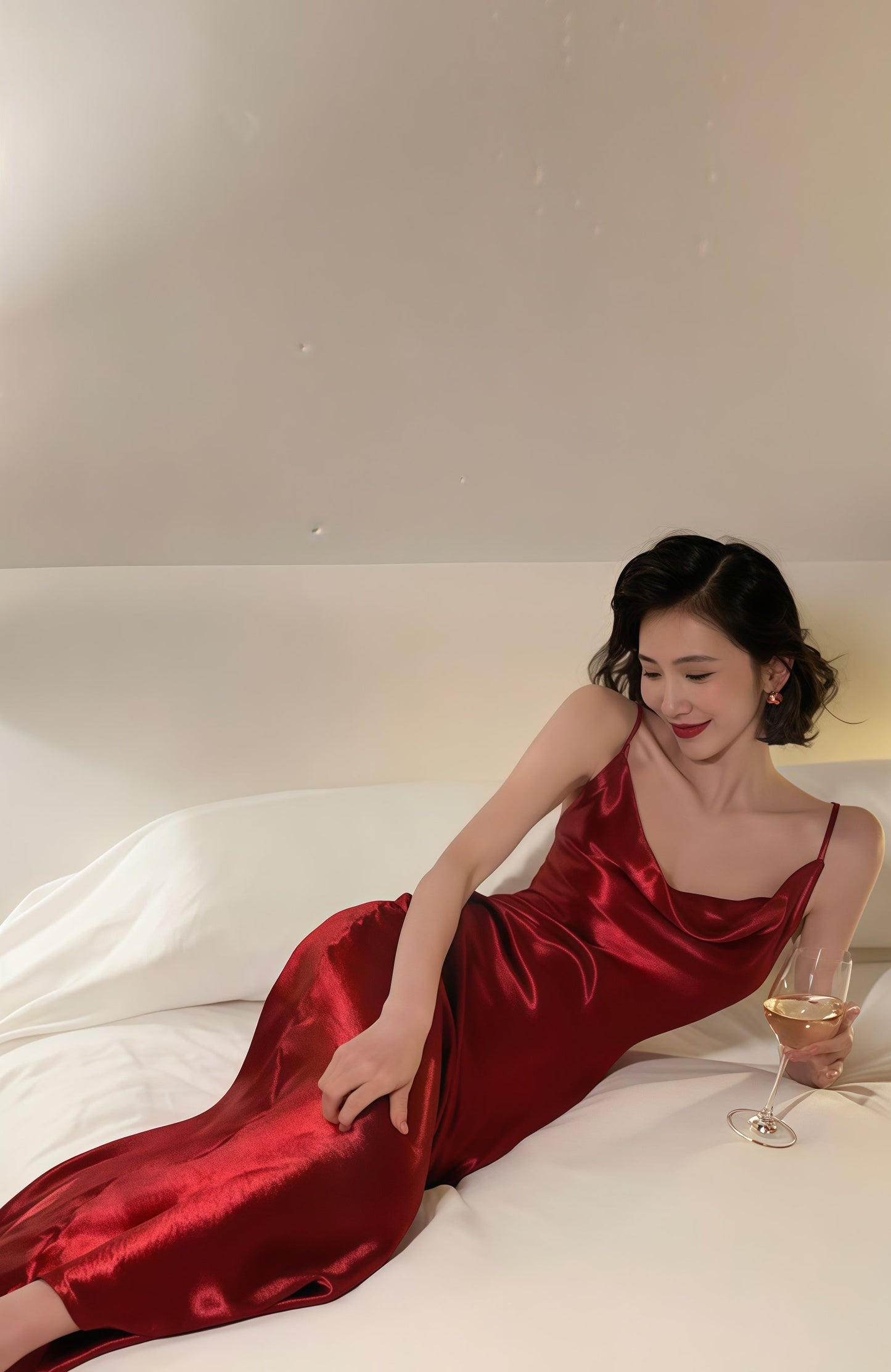 Red Sheath Prom Dress, Summer Party Dress