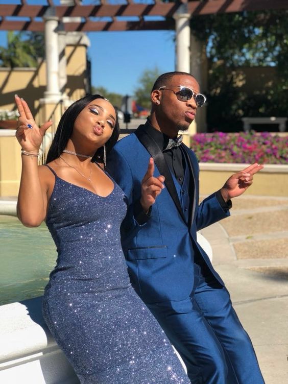 Gorgeous Mermaid Spaghetti Straps Navy Blue 23rd Birthday Dress Prom Dress Birthday Outfits For Women D2673