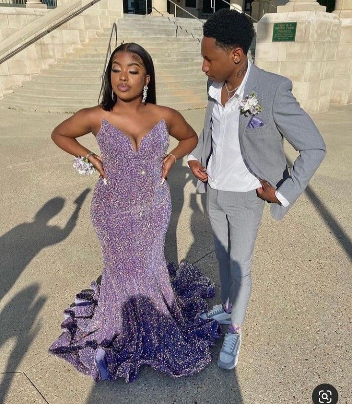 Gorgeous Mermaid Sweetheart Lilac Plus Size 23rd Birthday Dress Prom Dress Birthday Outfits For Women D2676