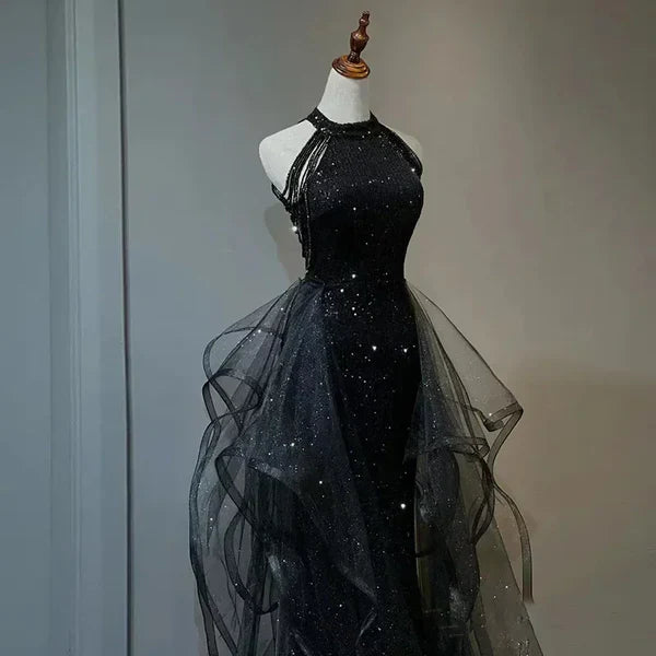 Burgundy/Black/Blue Shiny Bodycon Sequined Long Elegant Ball Gown Evening Dress gh3058