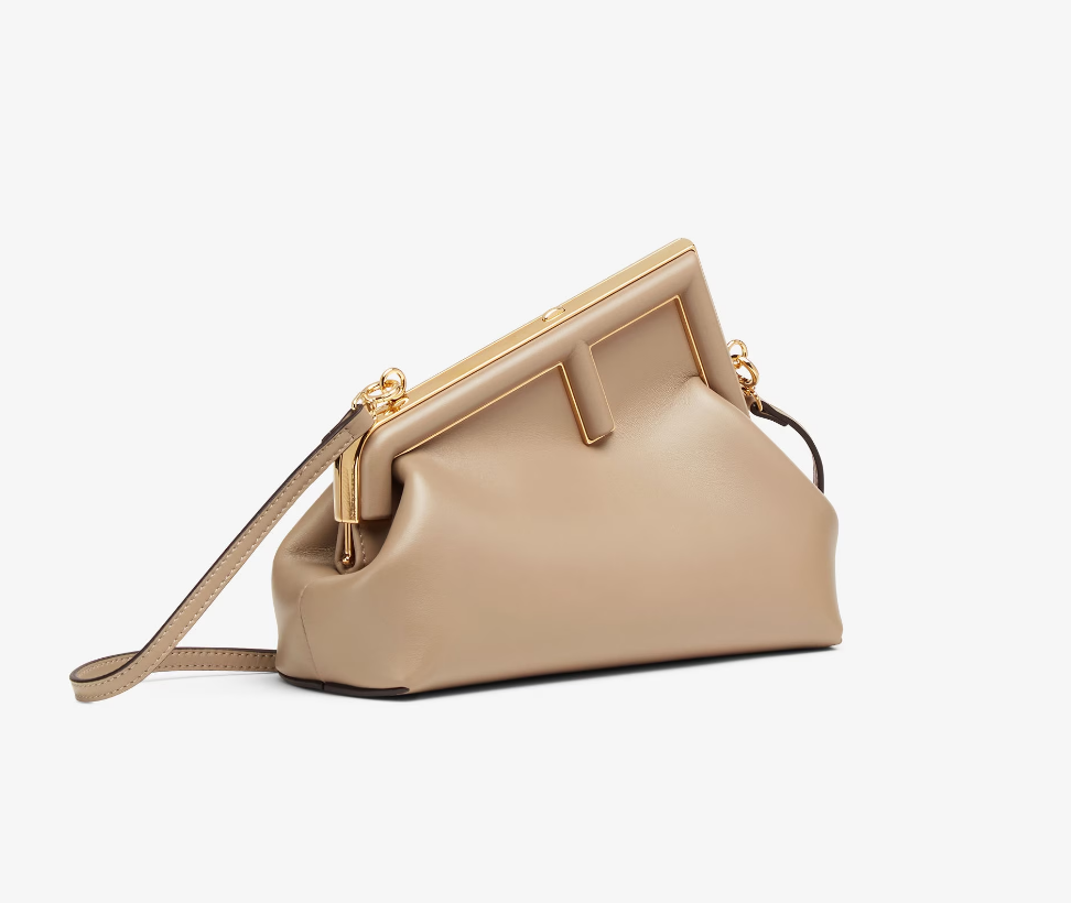 Fendi First Logo Detailed Medium Clutch Bag