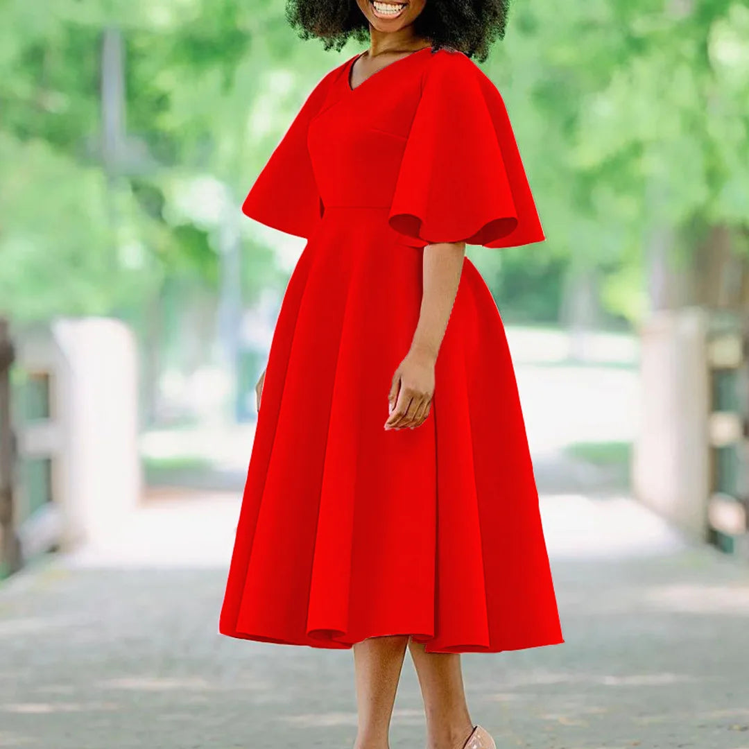 V Neck Evening Dress Fashion Gown Lilac Bridesmaids dresses    fg6067