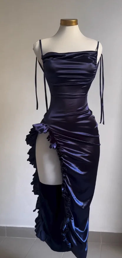 Simple Sleeveless Prom Party Dress with Split      cg25305