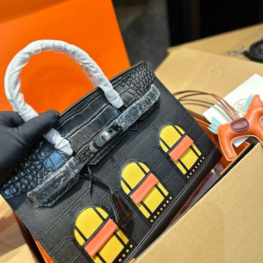 HERMES BIRKIN 20 SAC FAUBOURG ALLIGATOR BLACK MATTE 20CM