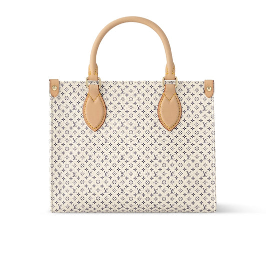 LOUIS VUITTON ONTHEGO PM AZURE BLUE AND SAND 25CM M15138