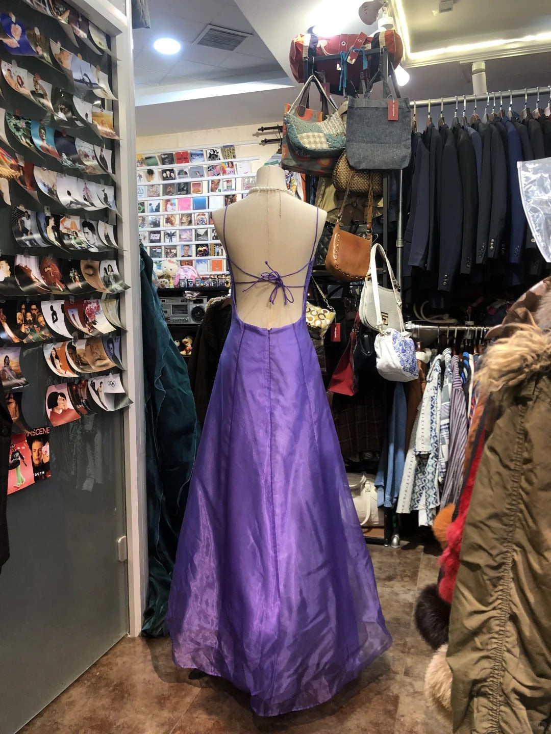 Purple Shiny Backless Exquisite Elegant Long Tulle Evening Dress Birthday Party Dress Prom Dress gh4283