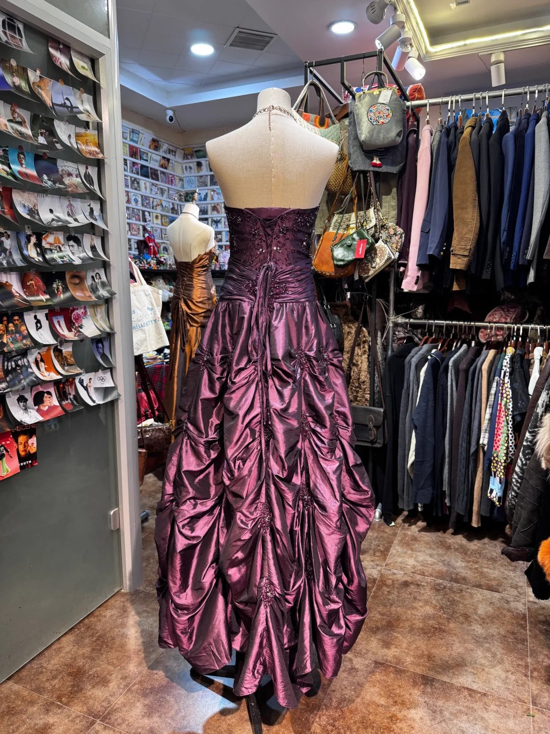Purple Beading Unique Fashion Vintage Elegant Exquisite Long Ball Gown Evening Dress gh4214