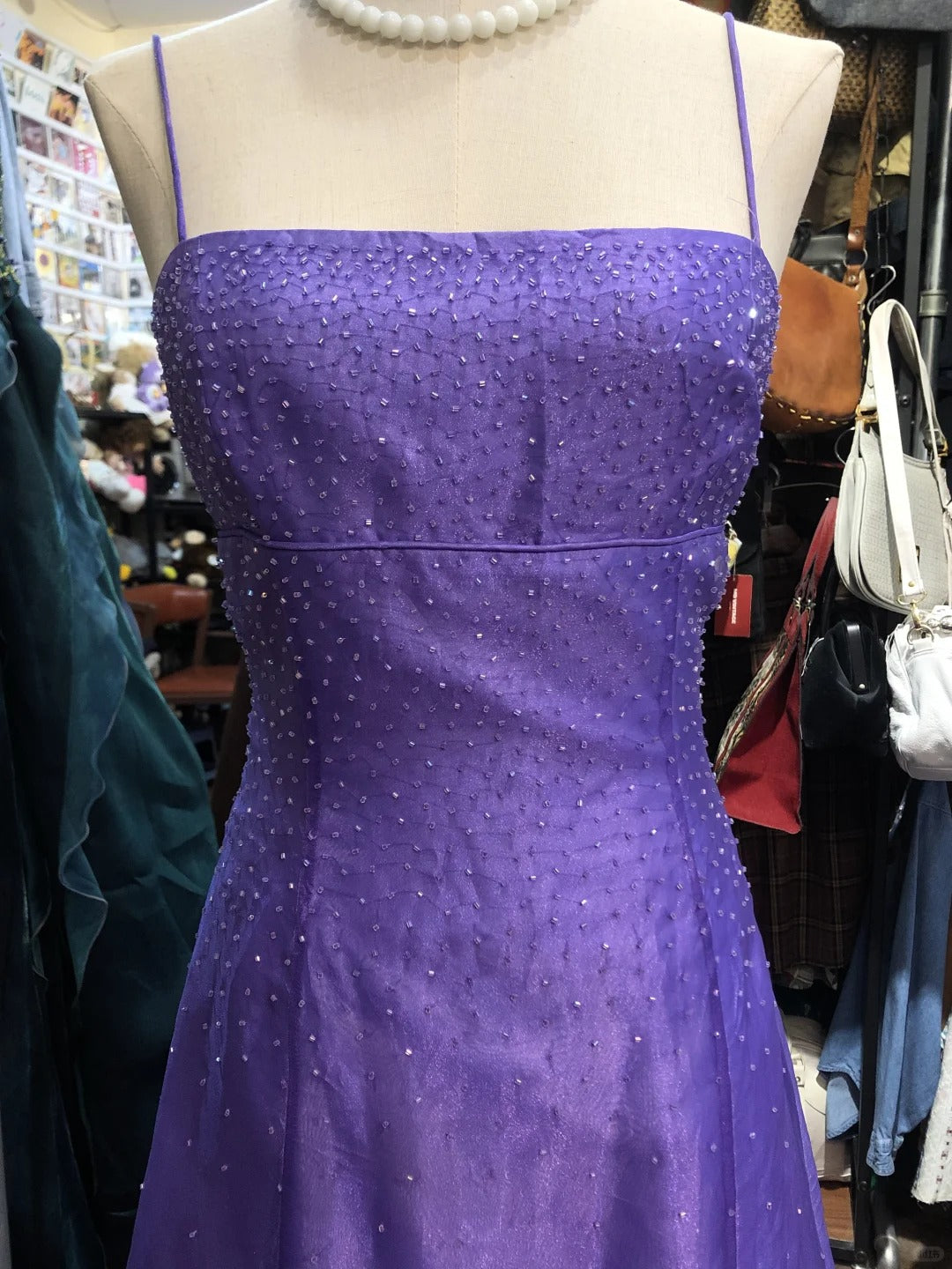 Purple Shiny Backless Exquisite Elegant Long Tulle Evening Dress Birthday Party Dress Prom Dress gh4283
