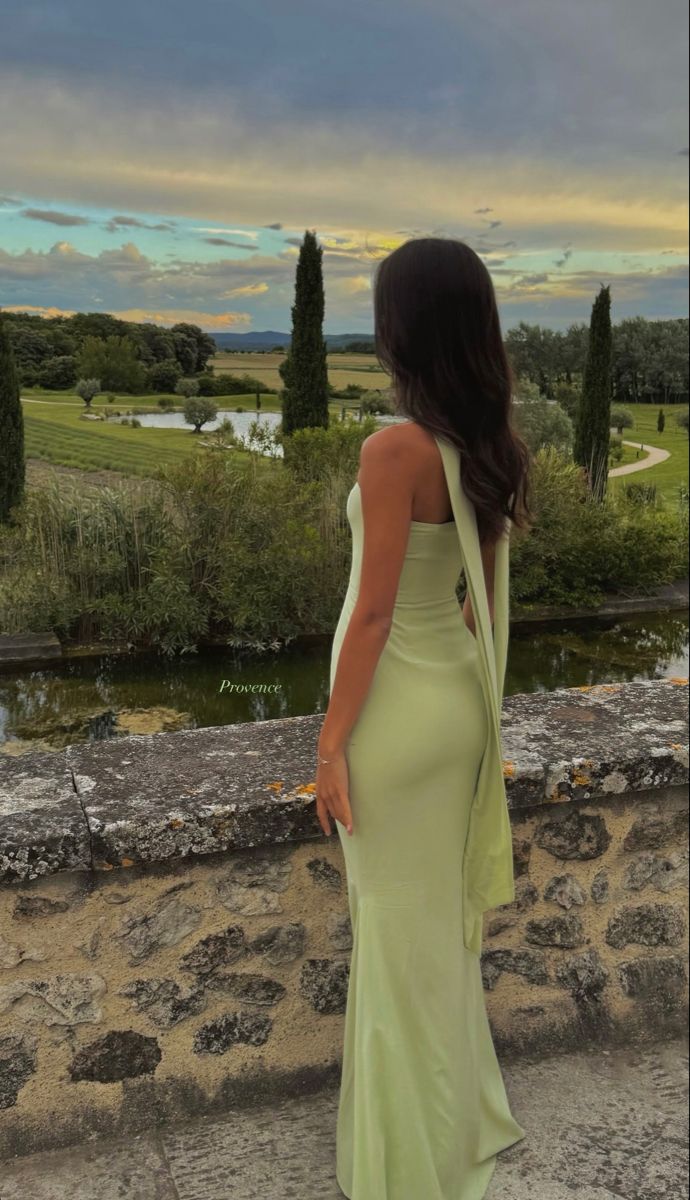 Sexy Sheath Strapless Green Prom Dresses Formal Summer Spring Wedding Guest Dresses Wedding Guest Outfit W0175