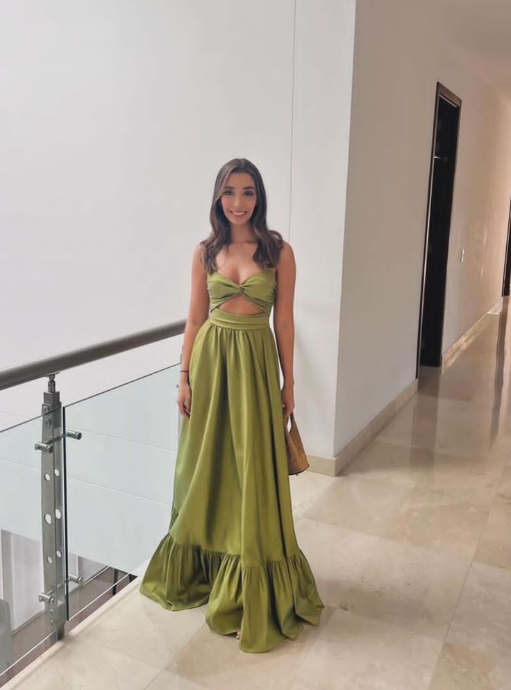 Modest A line Sweetheart Satin Green Prom Dresses Formal Summer Spring Wedding Guest Dresses Wedding Guest Outfit W0184