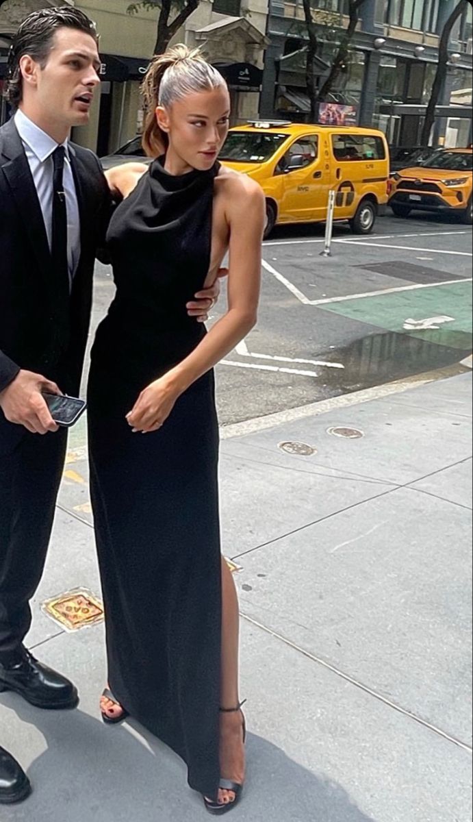 Elegant Sheath High Neck Black Slit Long Prom Dresses Formal Summer Wedding Guest Dresses Wedding Guest Outfit W0243