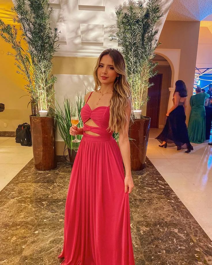 Modest A line Spaghetti Straps Chiffon Pink 18th Birthday Dress Prom Dress 21st Birthday Outfits For Women W0264