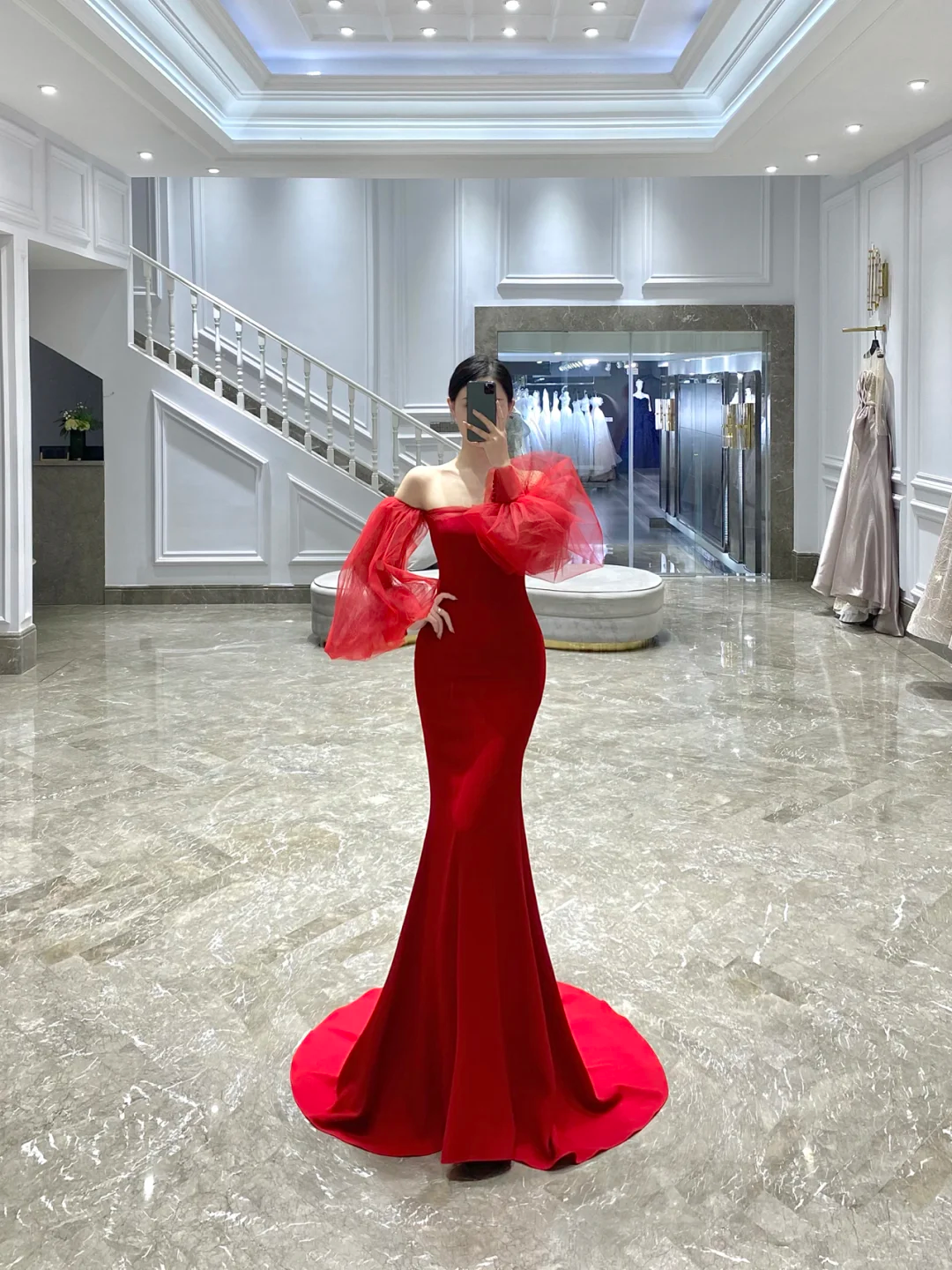 Classy Mermaid Off The Shoulder Red Long Prom Dresses Formal Gown Summer Wedding Guest Dress Wedding Outfits For Guest W0733