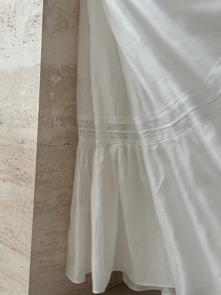 Vintage Wedding Dress A line Spaghetti Straps Lace White Summer Beach Long Wedding Dresses Bridal Gowns W0771