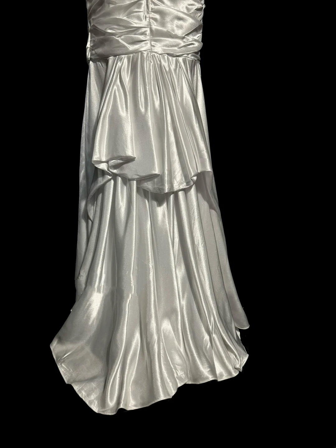 Vintage Mermaid Sweetheart White Satin Long Prom Dresses Party Dress 20th Birthday Outfits Graduation Dresses W845