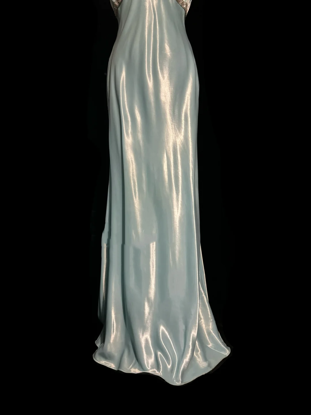 Vintage Sheath Straps Light Sky Blue 90s Long Prom Dresses Party Dress 20th Birthday Outfits Graduation Dresses W853