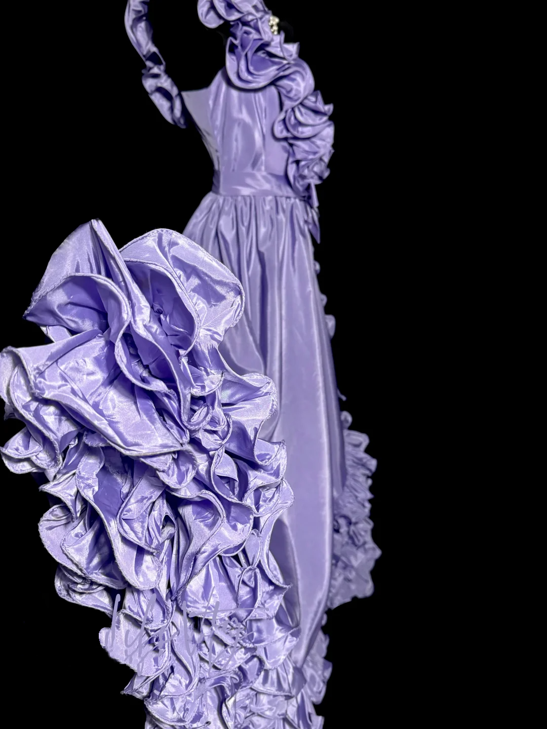 Elegant A line One Shoulder Grape Satin Long Prom Dresses Party Dress 21st Birthday Outfits Graduation Dresses W878